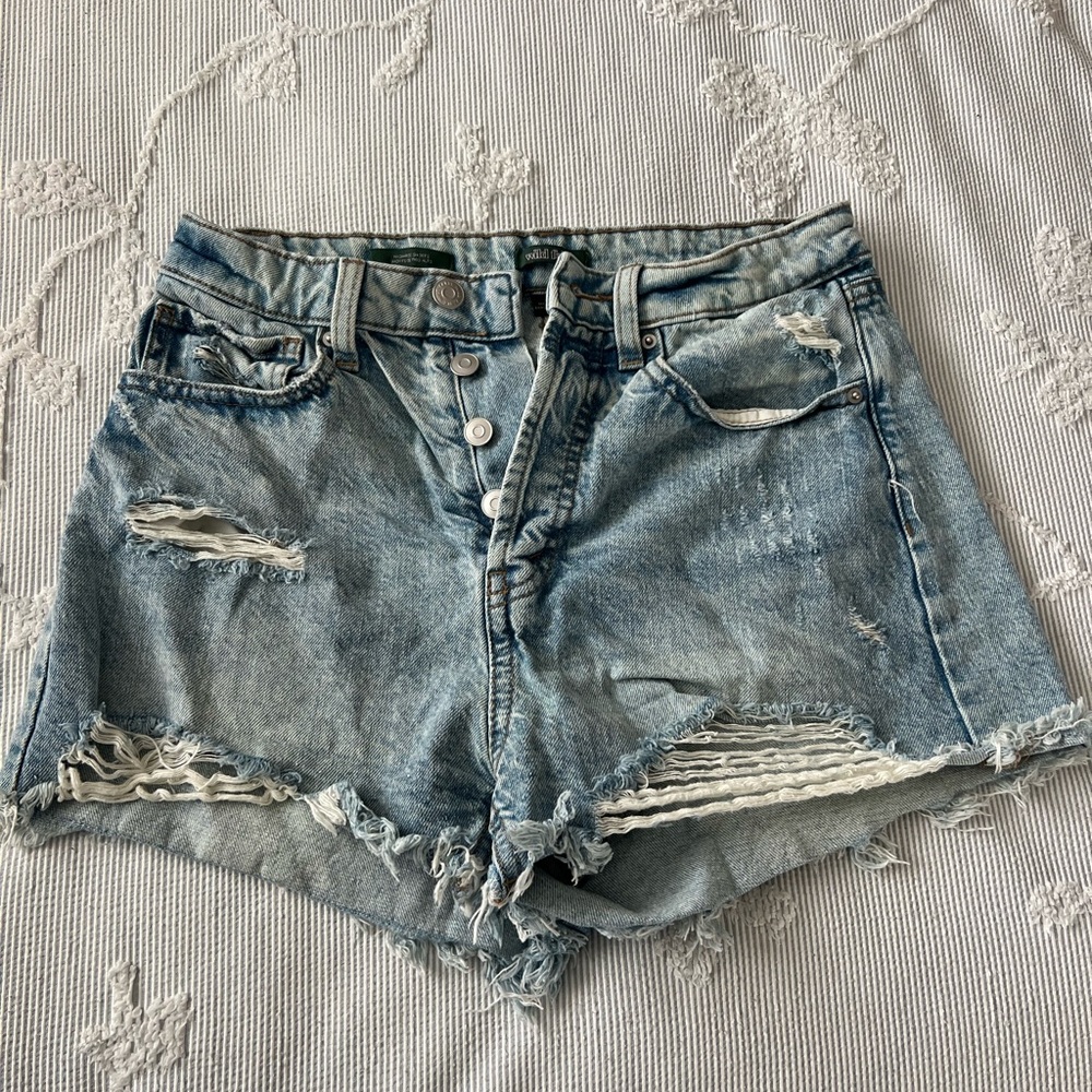Wild Fable Light Blue Distressed Jean Shorts